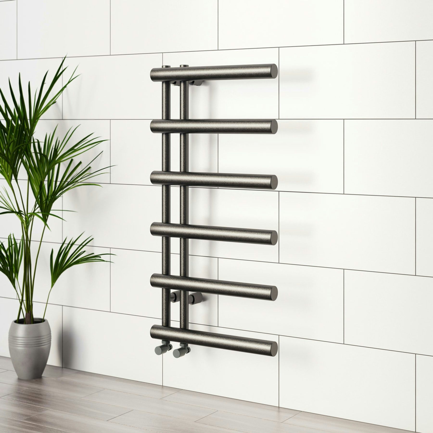 The Heating Co. Belo anthracite grey heated towel rail 1000 x 500