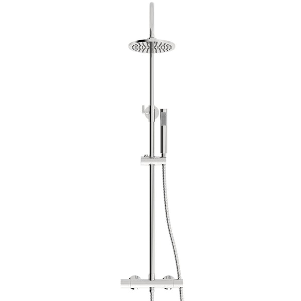 Orchard Derwent chrome round head shower riser system