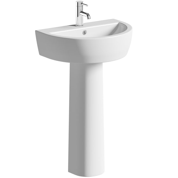 Mode Tate toilet and full pedestal basin suite