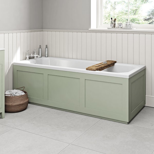 Camberley Sage wooden straight bath front panel 1700