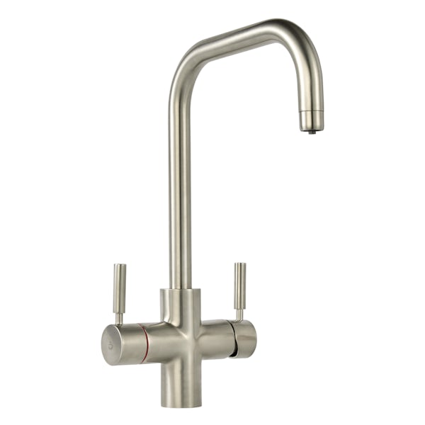 Tuscan Bollente U spout brushed nickel 3 in 1 boiling hot water tap