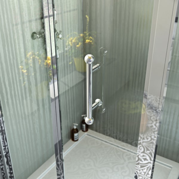 The Bath Co. Winchester traditional 6mm rectangular bifold shower enclosure