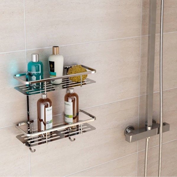 Options Brass Wall Mounted Shower Tidy