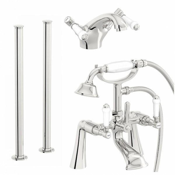 Winchester Basin and Bath Shower Mixer with Standpipe Pack