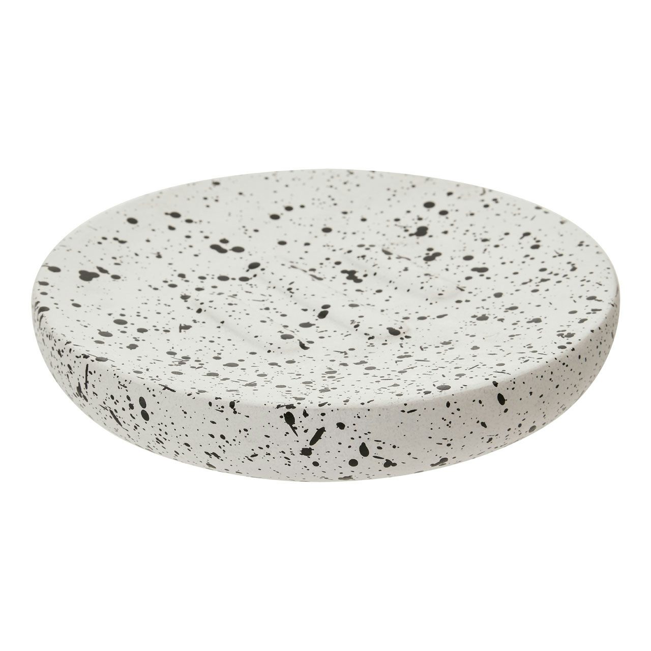 Accents Goza concrete white and black soap dish