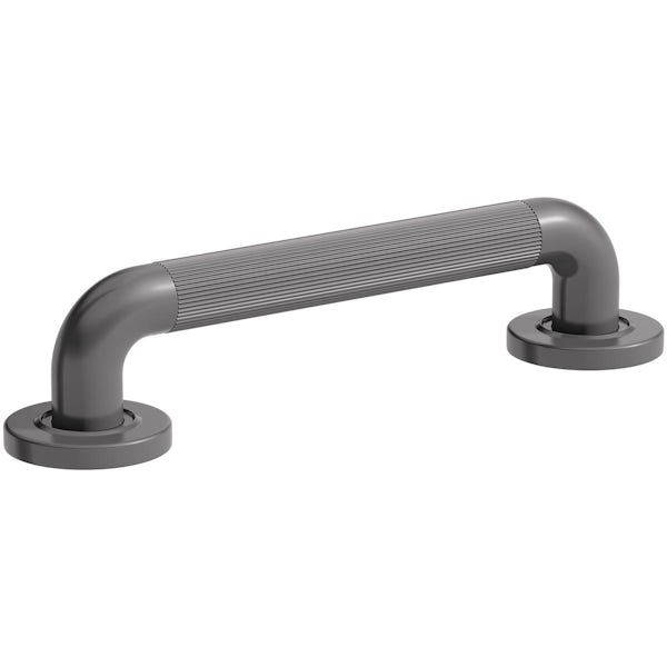 Nymas Plastic fluted concealed fitting grey grab rail