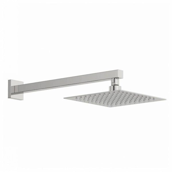Arcus 200mm Shower Head & Square Wall Arm