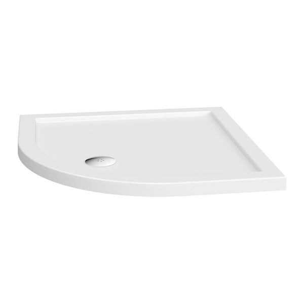 Mode Tate 8mm easy clean sliding quadrant shower enclosure and stone shower tray with waste