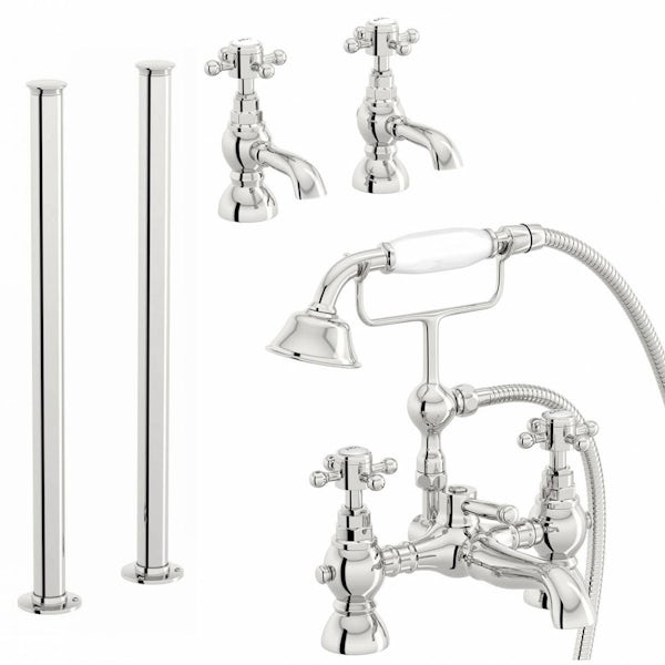 Coniston Basin Tap and Bath Shower Mixer with Standpipe Pack