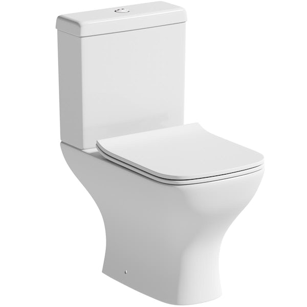Orchard Derwent square rimless close coupled toilet with slim soft close seat