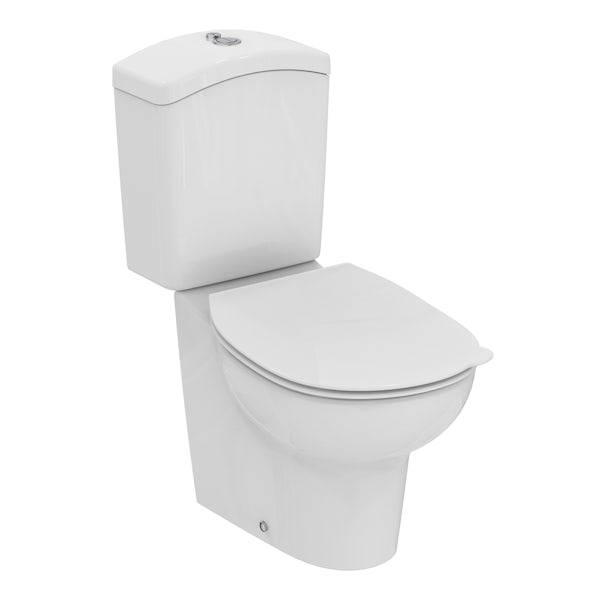 Armitage Shanks Contour 21 Splash close coupled school toilet with push button, white seat and cover