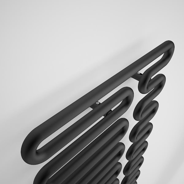 Terma Swale heated towel rail 1244x465 metallic black