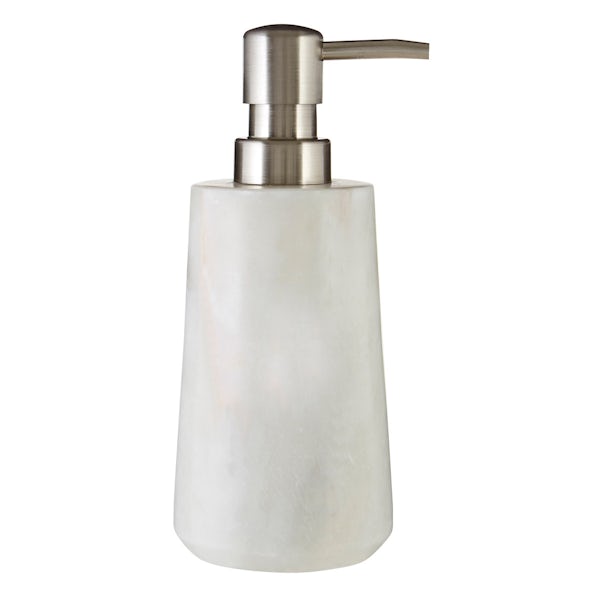 White marble soap dispenser