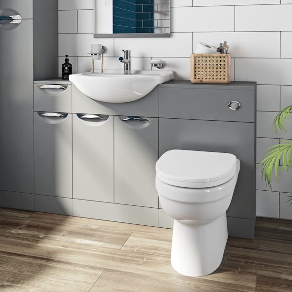 Orchard Elsdon stone grey 1060mm combination with Eden back to wall toilet and soft close toilet seat