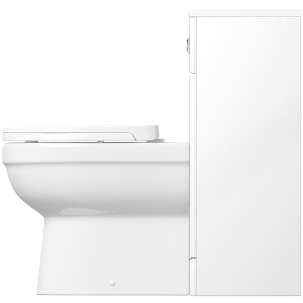 Eden white slimline back to wall unit with Energy toilet