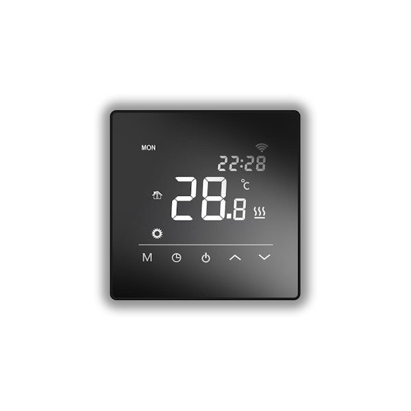 Heat Mat HMH Wi-Fi touch-button thermostat in black – 16A