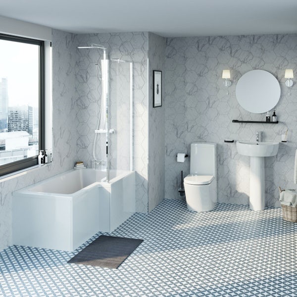 Mode Tate L-shaped right hand complete bathroom package