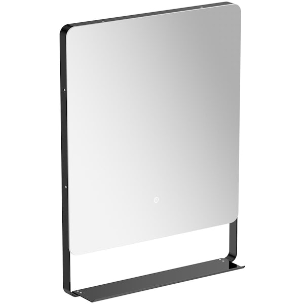 Mode Zanuso under-lit LED illuminated mirror 600 x 800mm with shelf