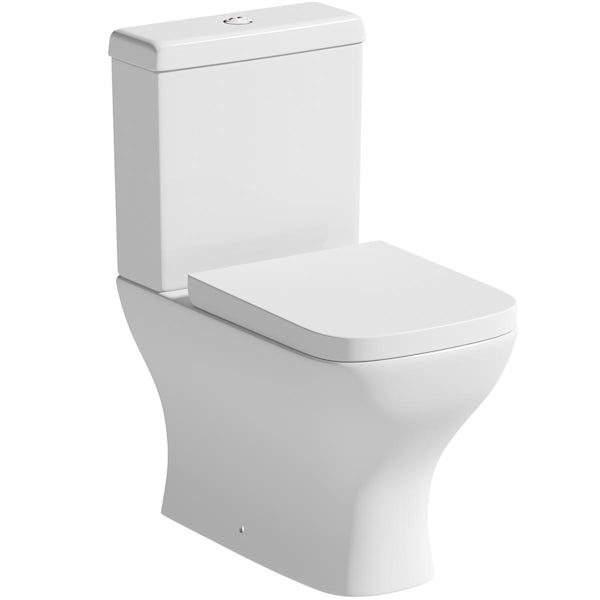 Orchard Derwent square shrouded close coupled toilet with wrapover soft close seat