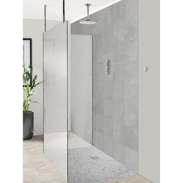 Aqualisa iSystem Smart concealed shower standard with wall head