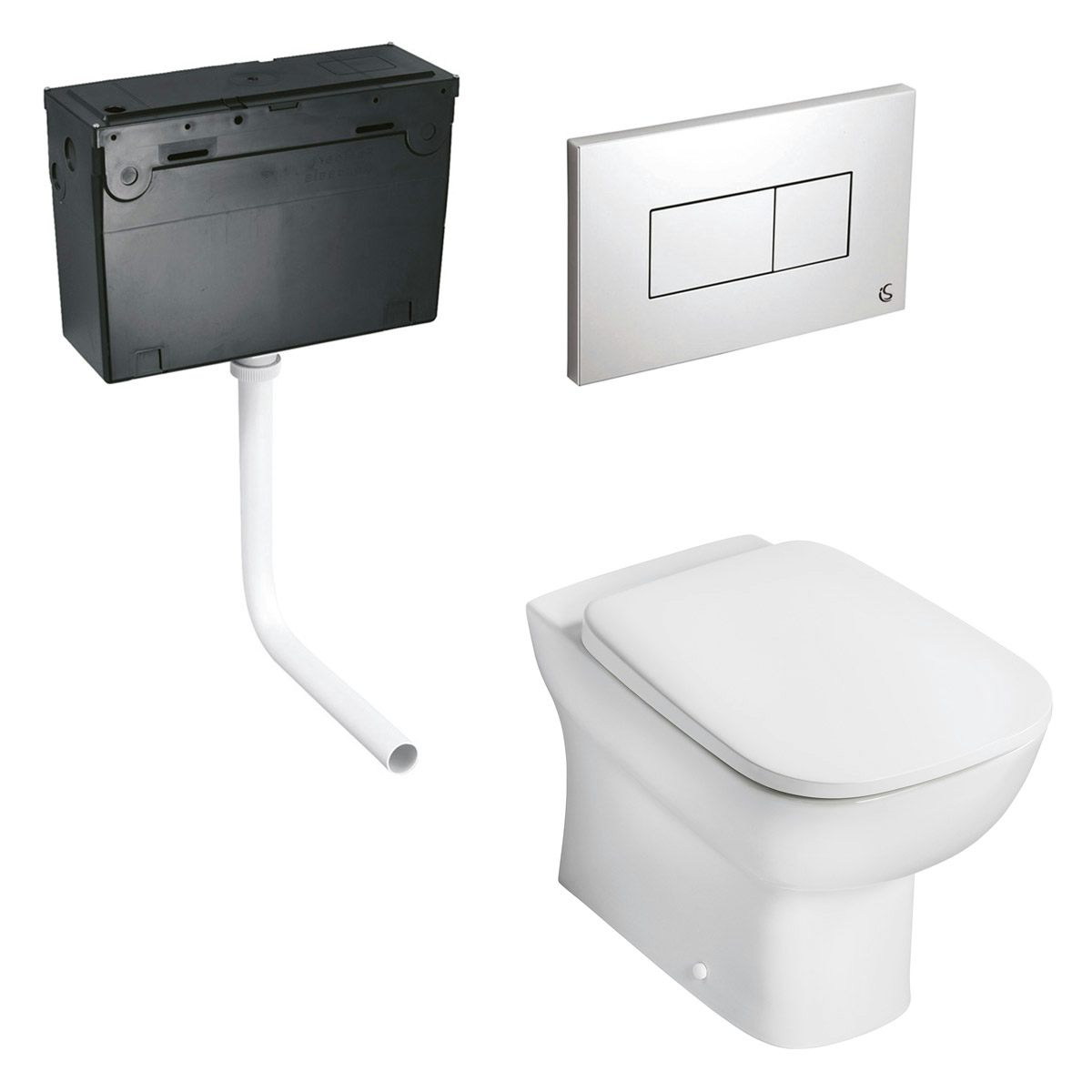 Ideal Standard Studio Echo back to wall toilet with soft close seat, concealed cistern and push