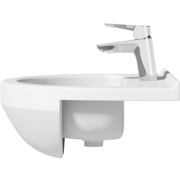 VitrA S50 round semi recessed washbasin 550mm