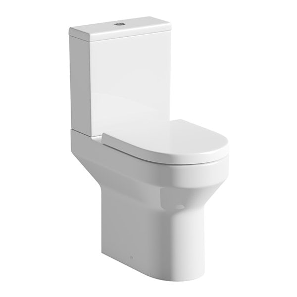 Oakley comfort height close coupled toilet with soft close toilet seat