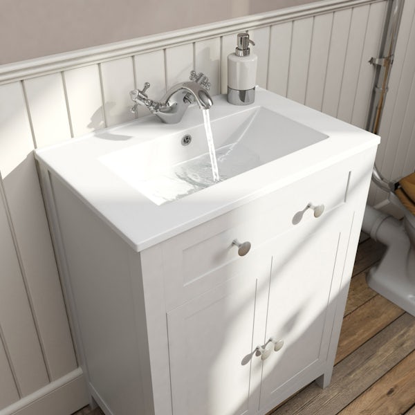 The Bath Co. Winchester and Camberley white vanity suite 600mm
