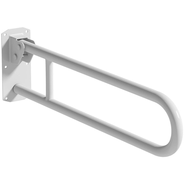 Nymas Hinged white lift and lock support rail 800mm
