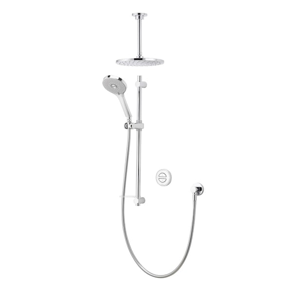 Aqualisa Unity Q Smart concealed shower standard with adjustable handset and ceiling head