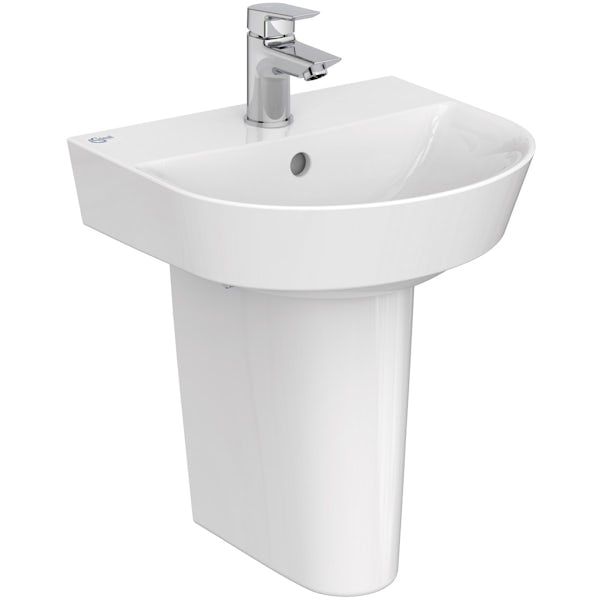 Ideal Standard Concept Air Arc toilet and semi pedestal suite 400mm