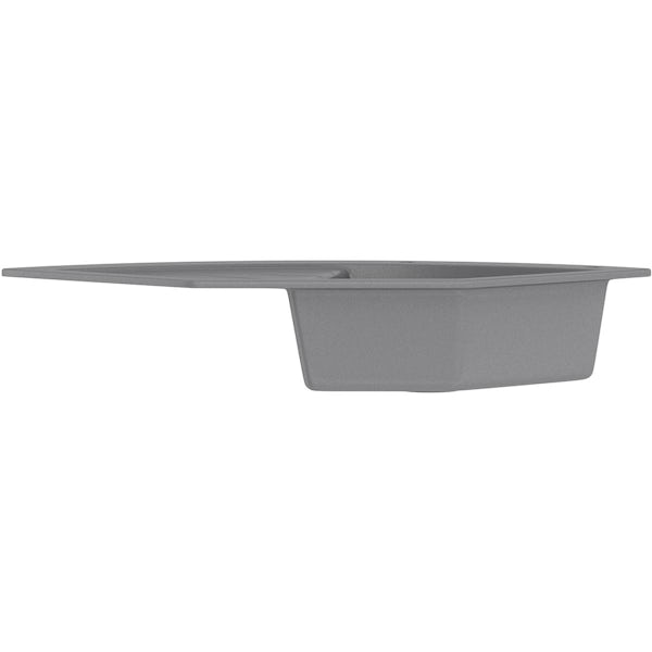Schon Albro Cobblestone grey 1.0 bowl left hand kitchen sink