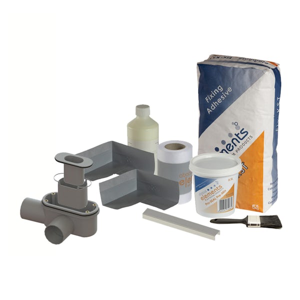 Orchard linear wet room tray waste and installation kit