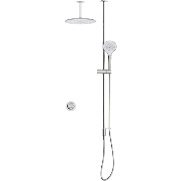 Mira Mode Maxim dual ceiling fed digital shower low pressure and pumped