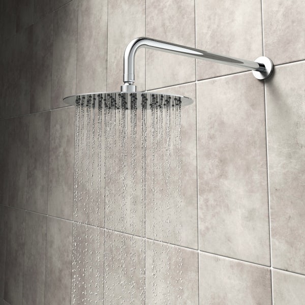 Mode Renzo round slim stainless steel shower head 250mm