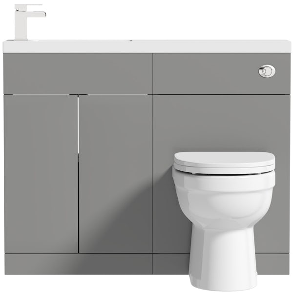Orchard MySpace Slim stone grey combination with Eden toilet and soft close seat