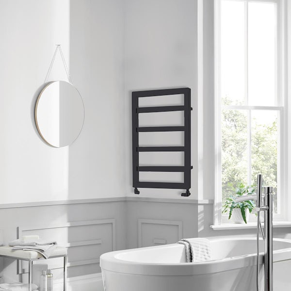 Towelrads Kensington black textured designer towel rail