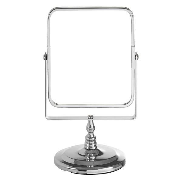 Square short vanity mirror with traditional finish