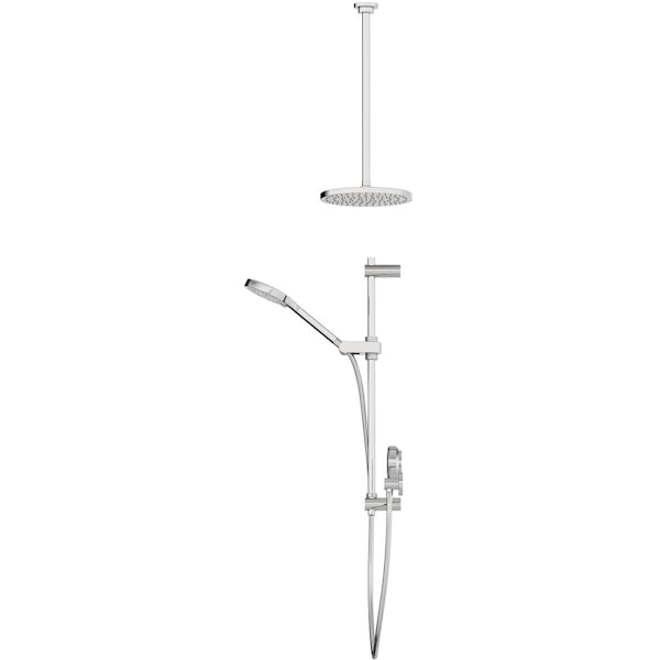 Aqualisa Unity Q Smart concealed shower pumped with adjustable handset and ceiling head
