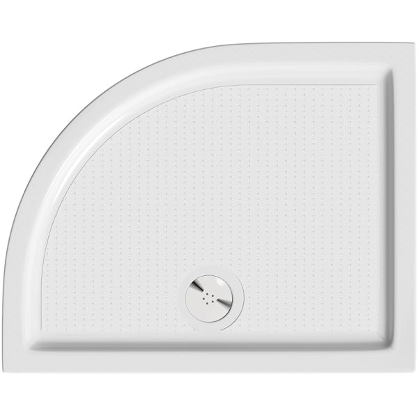Orchard anti-slip right handed offset quadrant stone shower tray