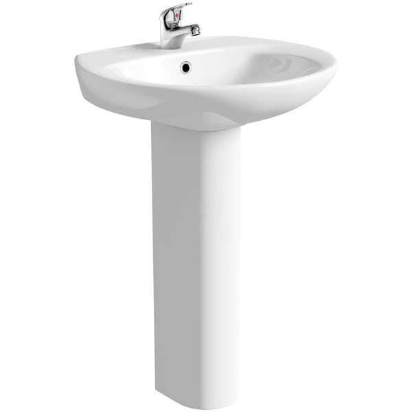 Clarity 1 tap hole basin 580mm with tap