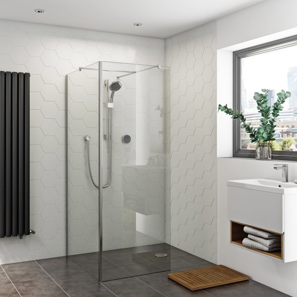 Orchard 8mm wet room corner glass panel pack | VictoriaPlum.com