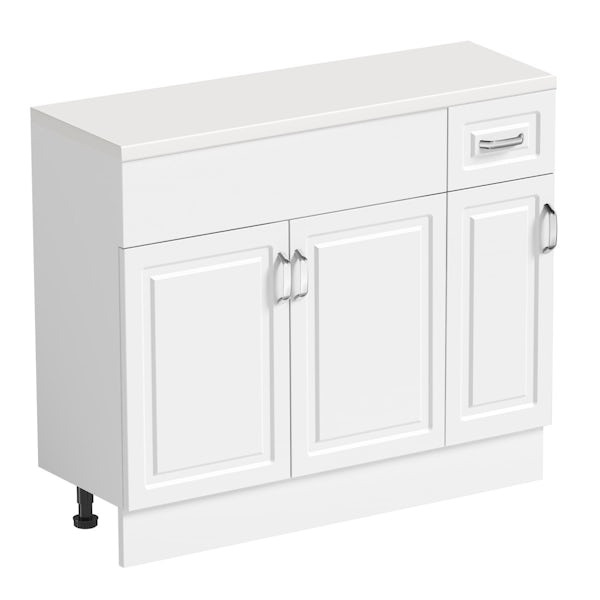 Orchard Florence white 650mm, small storage unit & plinth with white top