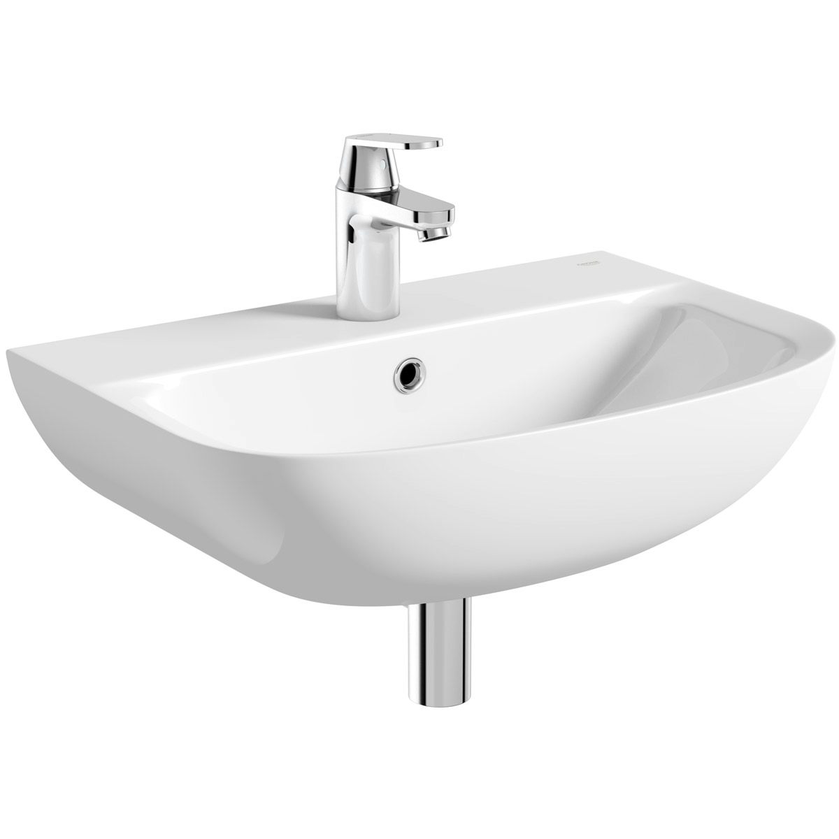  Grohe  Bau 1 tap hole wall  hung  basin 550mm VictoriaPlum com