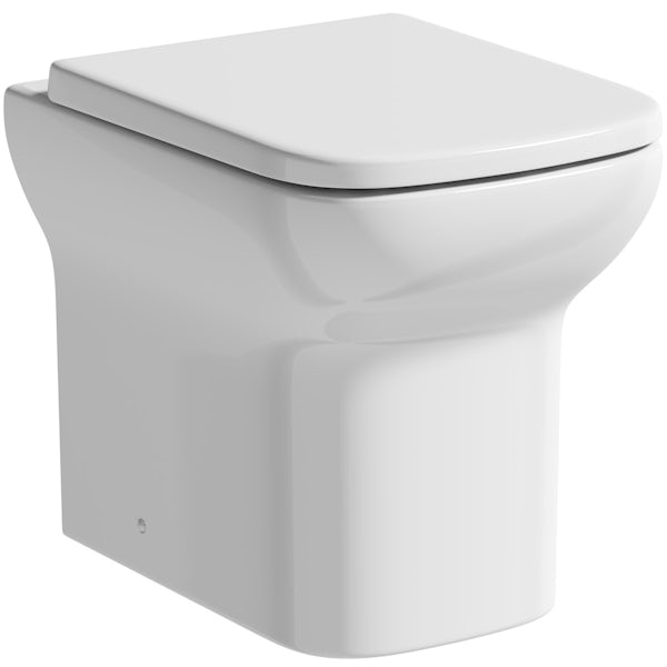 Orchard Lune back to wall toilet with soft close seat, concealed cistern and push plate