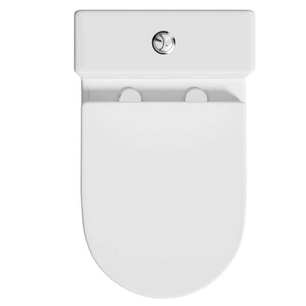 Orchard Derwent round rimless close coupled toilet with soft close seat