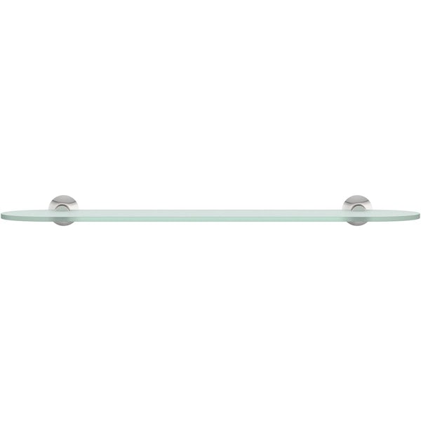 Accents round contemporary glass shelf