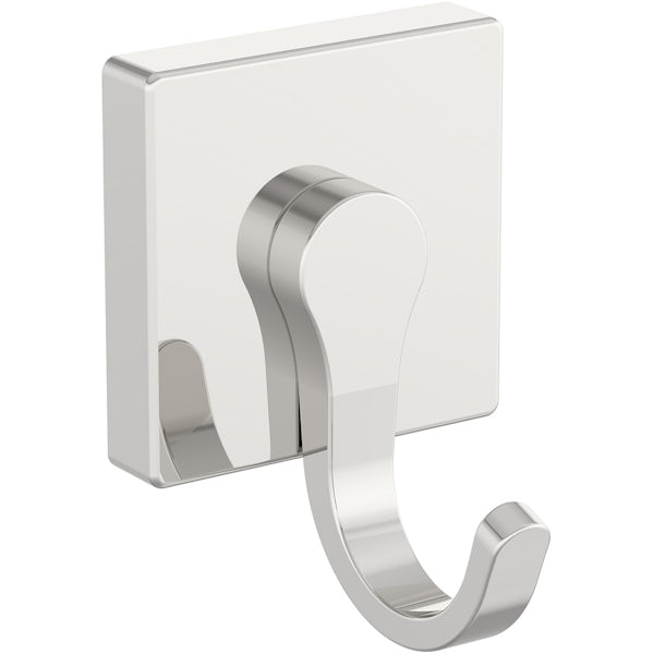 Accents square plate contemporary robe hook