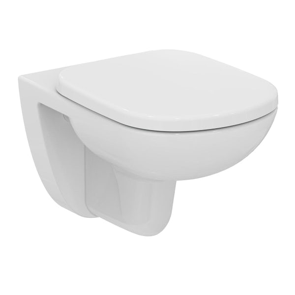 Ideal Standard Tempo wall hung toilet with slow close toilet seat