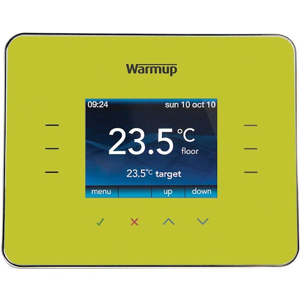 Warmup 3iE underfloor heating thermostat green